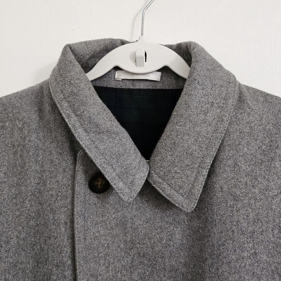 Lauren Ralph Lauren Peacoat Mens 42 Long Gray Double-Breasted Wool Jacket 42L - Picture 2 of 13